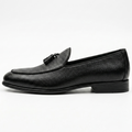 Qara Püsküllü Klassik Loafer Ayaqqabı